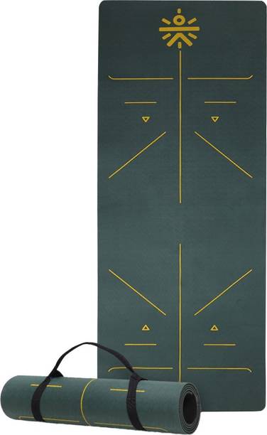 Cult Yoga Mat Non-Slip, Eco-Friendly, Comfortable Cushion with Strap & Carry Bag Green 6 mm Yoga Mat