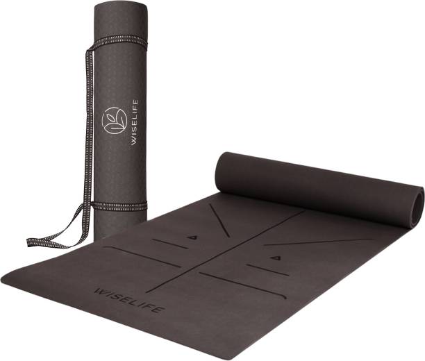 Wiselife Tru Alignment Greynite Grey TPE 6 mm Yoga Mat
