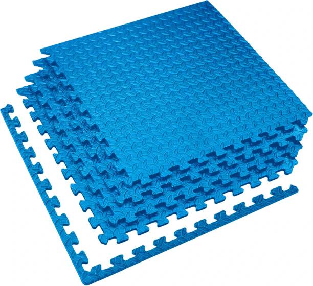Xtrim Exercise Gym Mat, EVA Puzzle Foam Mat for Gym (16 Sq.Ft.) Blue 9.5 mm Exercise & Gym Mat