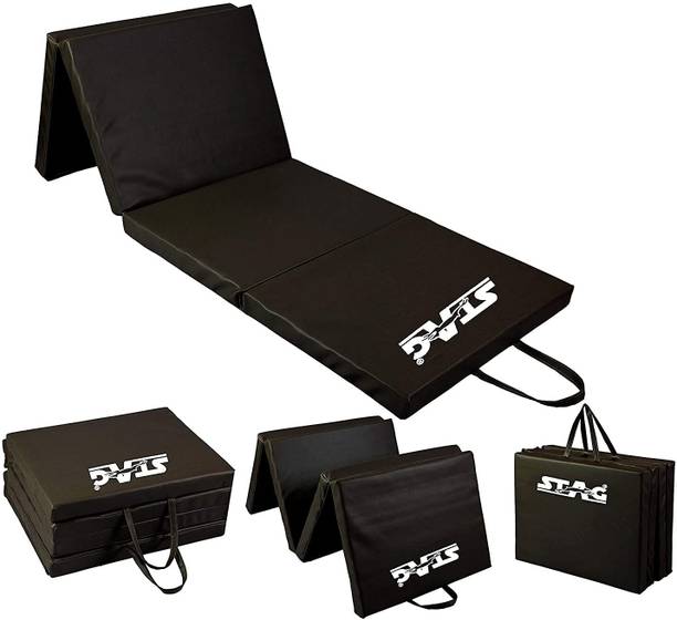 Stag iconic High Density Foam Foldable Tumbling mat / Black Black mm - 30 MM mm Exercise & Gym Mat