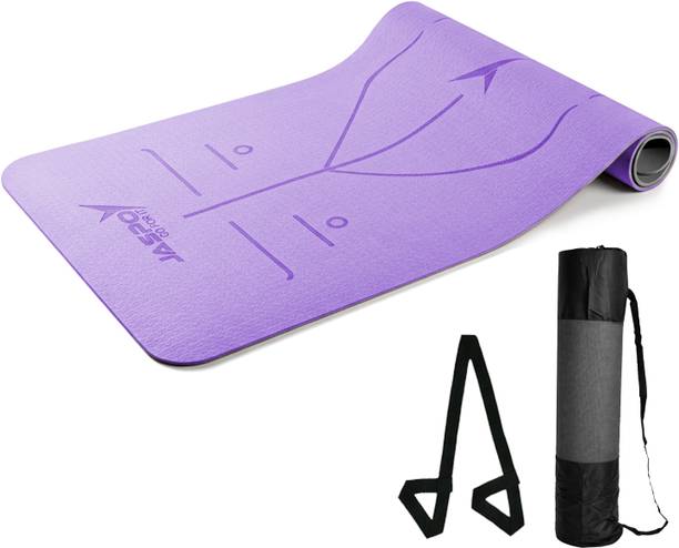 Jaspo Non-Slip Ease Yoga Mat – Durable, Lightweight, Perfect for Yoga & Home Gym Purple, Brown 6 mm Yoga Mat