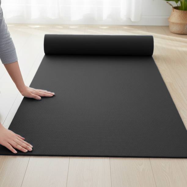 VIFITKIT 4mm Anti-Skid Yoga Mat with Carry Bag for Home Gym & Outdoor Workout Black 4 mm Yoga Mat