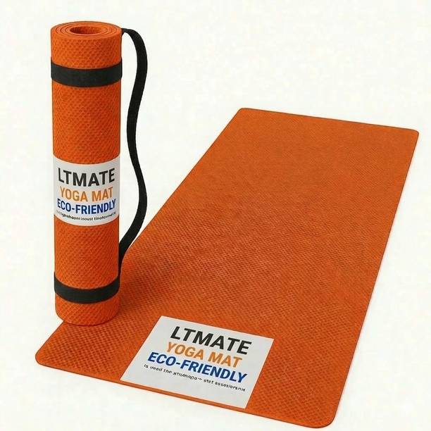 laxmi traders 4mm orange Yoga Mate for Men & Women, Exercise Mat for Home Workout, for Women Orange 4 mm Yoga Mat