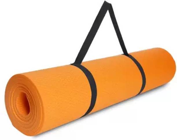 Taido Yoga Mat with Strap Belt Eva Material for Workout & Fitness Soft Material Orange 4 mm Yoga Mat
