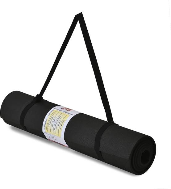 Taido Yoga Mat Anti-Slip for Workout & Fitness Foldable Soft Material with Carry bag Black 4 mm Yoga Mat