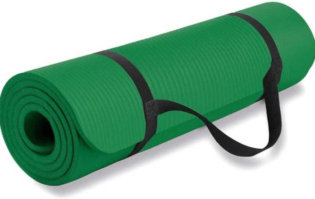 MOMENTTRADERS Yoga Mat For Men Women with Carry bag, Exercise Mat Green (4 mm) 4 mm Yoga Mat