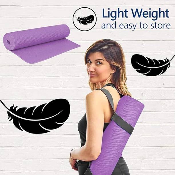 Flexura 4mm EVA Yoga Mat, Anti Skid, Home Exercise & Gym workout&Men purpale Green 4 mm Yoga Mat
