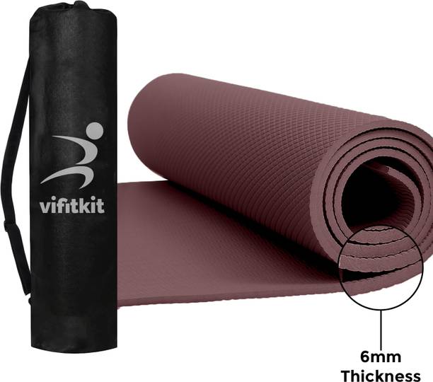 VIFITKIT By Yogarise Anti-Skid Exercise Mat with Carry Bag for Ho