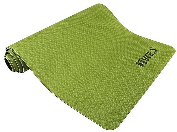 BOLDFIT Yoga Mat for Men Women Yoga Mat 6mm Exercise Mat Tpe Gym Matte with Carry Bag Green 6 mm Yoga Mat