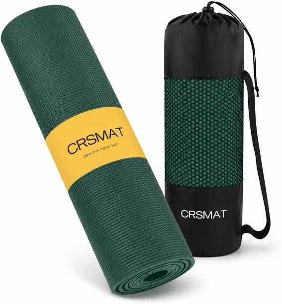 CRSMAT Yoga Mat with Carry Bag for Men | Anti-Skid EVA Exercise Fitness Mat for Home 4.5 mm Yoga Mat