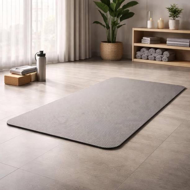 Yogfit Anti-Slip Yoga Mat for Men & Women | Exercise Fitness Mat for Gym, Yoga & Home Grey 6 mm Yoga Mat