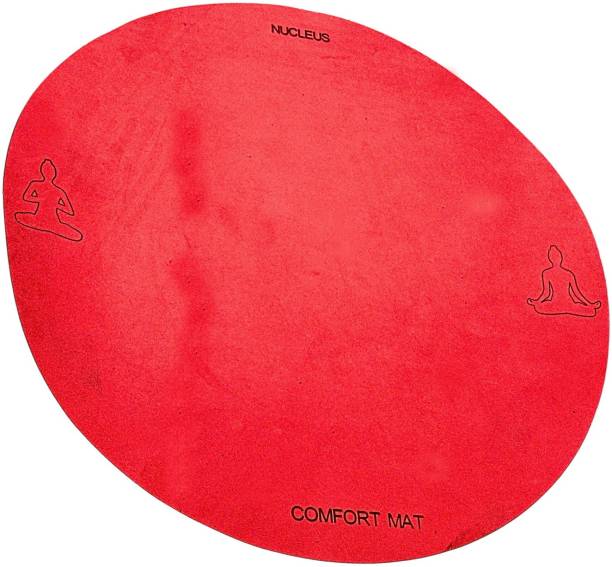 THE LABWORLD Multipurpose Comfort Sitting Exercise Yoga Meditation Mat Big 75 cm Diameter Red 5 mm Yoga Mat