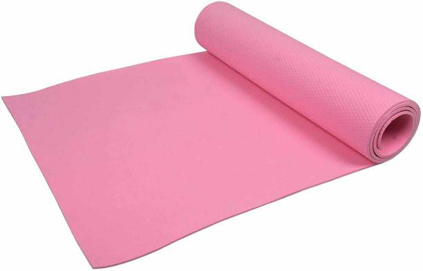 Taido Yoga Mat Eva Material 4mm for Workout & Fitness–Easy To Fold-Soft Material Pink 4 mm Yoga Mat