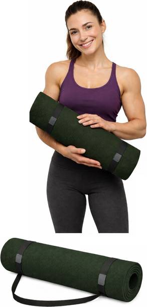 VSHMart Yoga Mat with Carry Strap 4mm Thick Anti-Slip Eco-Friendly EVA Material Green 4 mm Yoga Mat