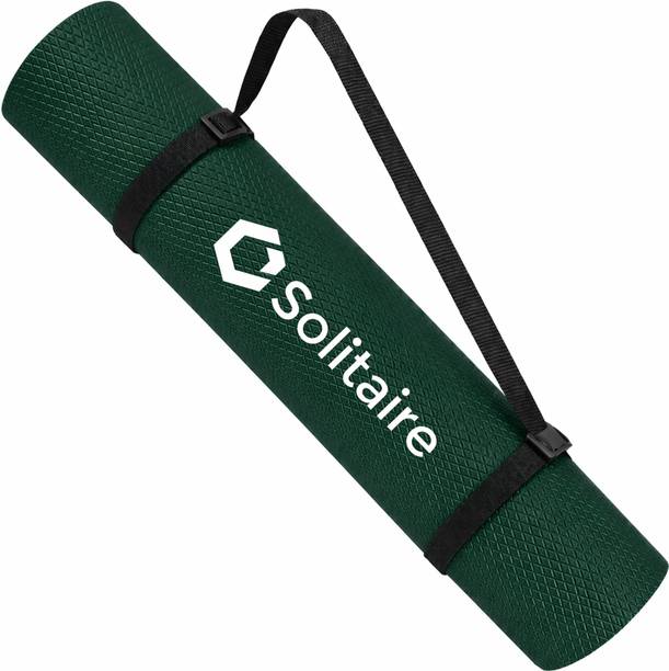 Solitaire EVA Anti Slip Home Gym Exercise Fitness for Men Women Green Green 4 mm Yoga Mat