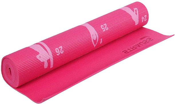 Strauss Yogasana Pvc Yoga Mat With Carry Bag | Exercise Mat Pink 4 mm Yoga Mat