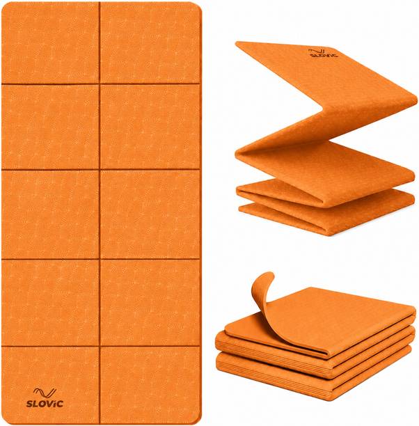 SLOVIC Non-Slip Yoga Mat-Perfect Grip for All Levels Thickness 4mm | Orange 4 mm Yoga Mat