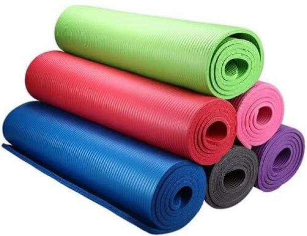AFFLIX Yoga Mat Exercise Mat 10 MM- Assorted Colour Multicolor 10 mm Yoga Mat