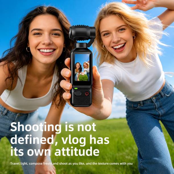 BLIXE POCKET CAMERA 4K Portable Vlogging 4K Camera with 180° Lens Rotation & 90°