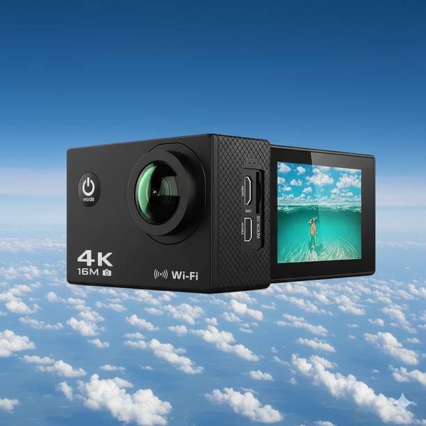 RisingMoon Professional 4K Action camera Helmet 4k 20 MP WIFI 30 M WATERPROOF Action SPORT Camera 4k Sports and Action Camera