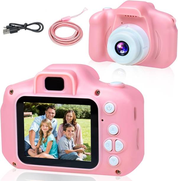 Bzrqx Gift Toy Baby Camera Baby Gift HD 8MP Video Digital Sports Camera 2 Inch Screen Recorder Soft Cover Sports and Action Camera
