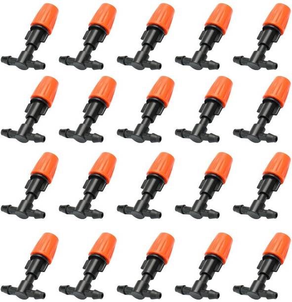 RAJry 20 Pcs. Mini Spray Sprinklers Orange Adjustable Irrigation Sprinkler Nozzle Greenhouse, Agriculture, Lawn, Garden, Sprinkler Irrigation