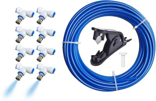 Parijata 8pc Fogger Nozzles with 30ft Blue pipe & Cutter for Fogger system for Dairy farm Fogger system