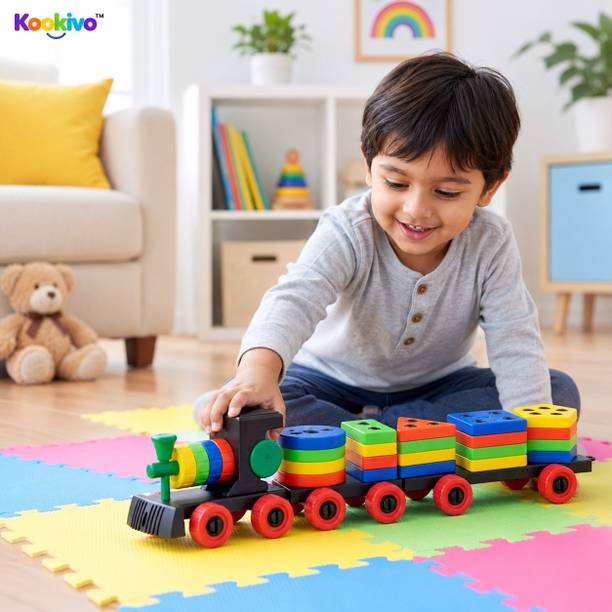Thriveonix Geometric color & Shape Sorting Train Toy for Kids Educational Learning set