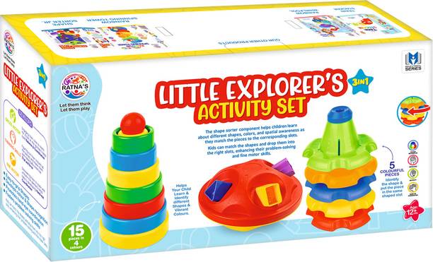Ratnas LIttle Explorers Activity Set 3in1 (2194) Stack & Spin Toys