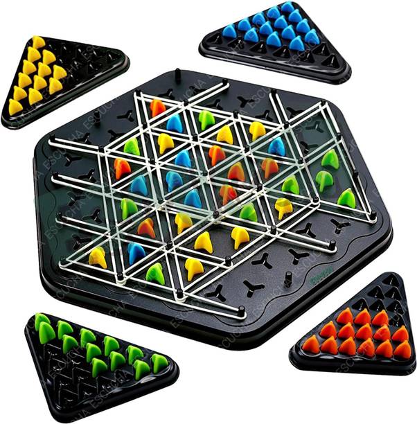 Umadev Chain Triangle Chess Game Board Games for Kids Adults Family Fun Board Game Accessories