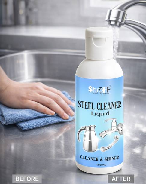 Shroff Steel Cleaner Liquid for Stainless Steel Cleaning & Tap Shine Stain Remover