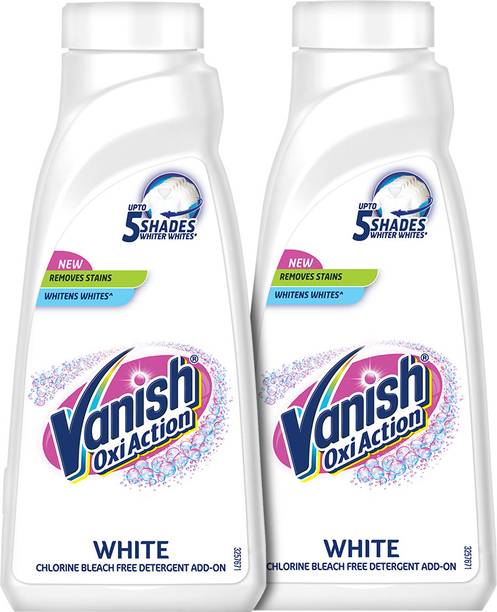 Vanish White Chlorine Bleach Free Detergent Liquid (2 x 800ml) Stain Remover