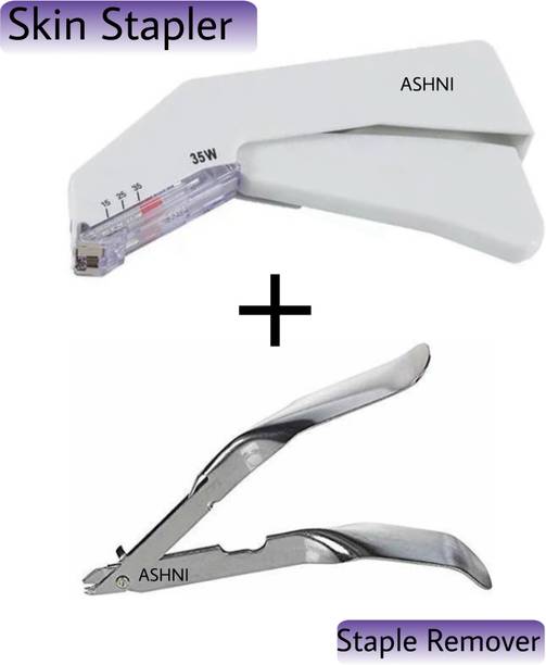 Ashni skin stapler 35pins and Skin staple Remover stainless steel Universal Cutter Remover Stapler