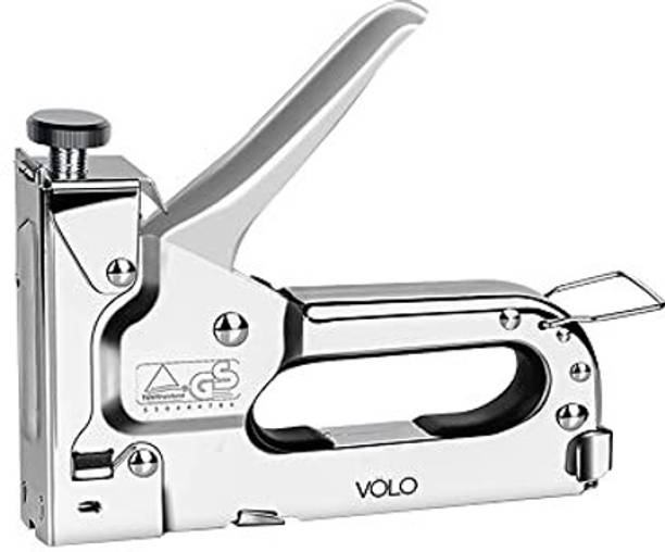 Volo 3 in 1 Heavy Duty Staple Gun with 600 pcs staples/ Staple Gun Professional-Sofa Stapler/Benar Stapler/Book Binding at Home and Office . Color :Silver Pneumatic  Stapler