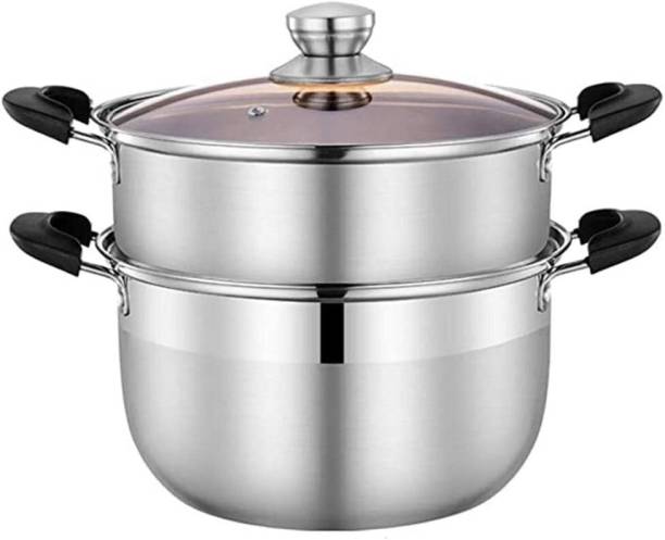 kirfiz Milk Pot Steamer Thick Stainless Steel Soup Pot Double Steamer Gas Stove Stainless Steel Steamer