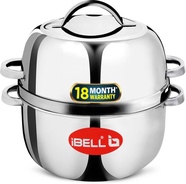 iBELL SSCP1500 Thermal Rice Cooker, 1.5 KG Steam Pot with Rubber Gasket, Stainless Steel Steamer