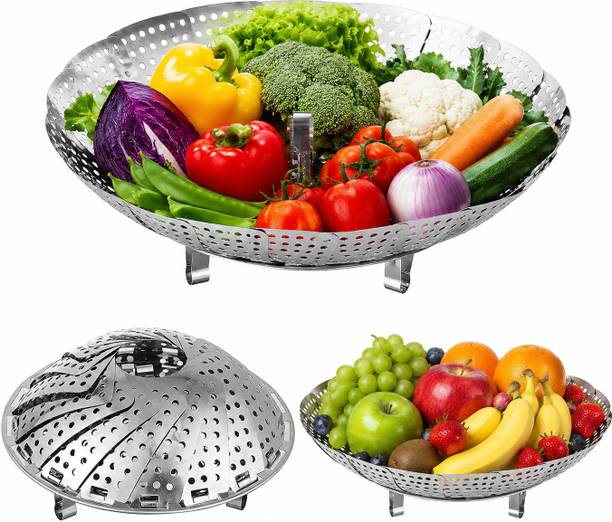 UTTANISHTH Expandable Food Steamer Basket Stainless Steel Steamer