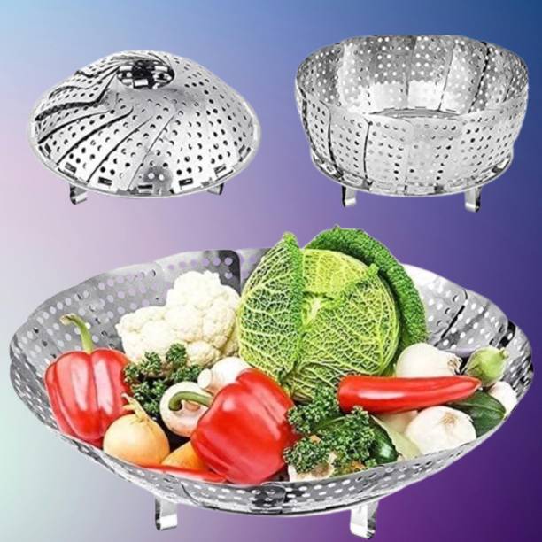 TIADINE Wide Range Expandable Steamer for Various Pot Depths Steel Steamer