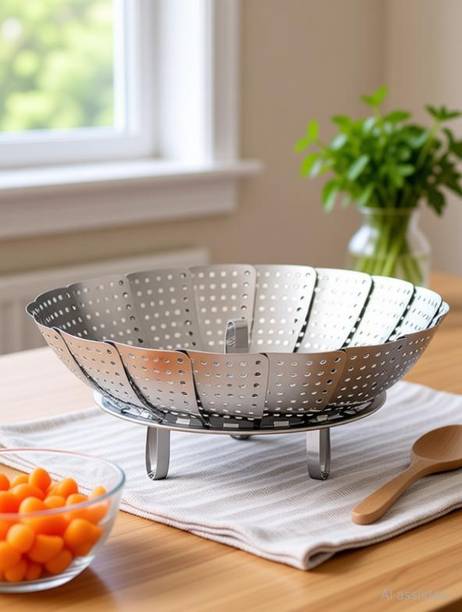CHEFERYN Foldable Baby Food Steamer for Vegatables Cooking Stainless Steel Steamer