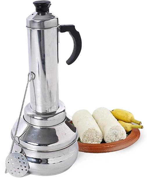 The Indus Valley Premium Stainless Steel Puttu Maker / Steamer with Bakelite Handle Stainless Steel Steamer