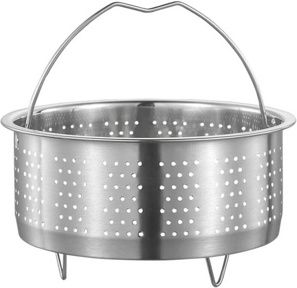 SGMVK Stainless Steel Steamer Basket with Handle Rice Cooker Steaming Basket Stainless Steel Steamer