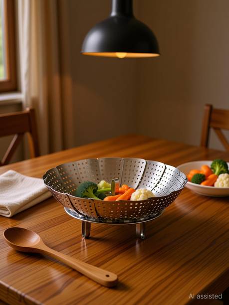 RTURO Vegetable Steamer Basket Insert for Pots, Pans for steam boiling cooking Steamer Stainless Steel Steamer