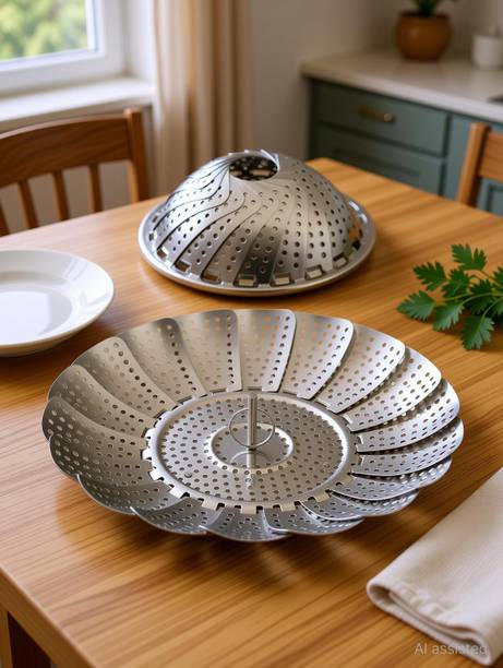 SYGA SYGA 100% Stainless Steel Vegetable Steamer Basket / Insert for Pots, Pans, Crock Pots & more... 5.6" to 9" Stainless Steel Steamer