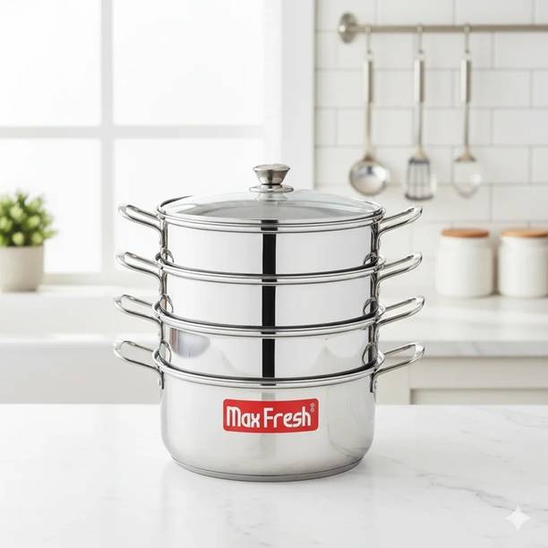 MAXFRESH Maxfresh momo Steamer 18x4tier Stainless Steel Steamer
