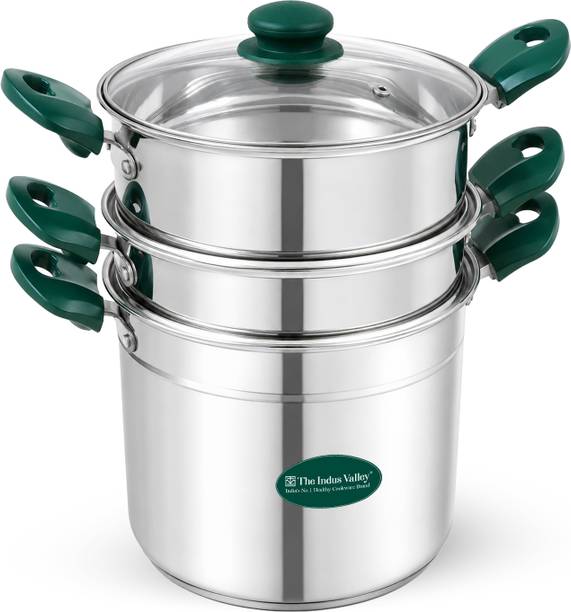 The Indus Valley Stainless Steel Steamer Set Stainless Steel Steamer
