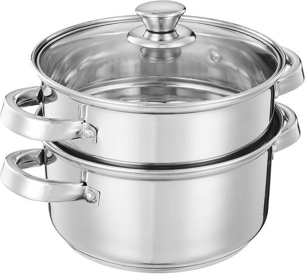 Cuttales Steamer Pot, 2 Tier Multi-Purpose Steamer Stainless Steel Steamer