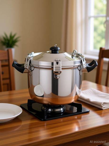 Granny Kitchen Express Copper Bottom Rice Cooker with Steamer Basket Cooks up to 750g, Stainless Steel, Copper Steamer