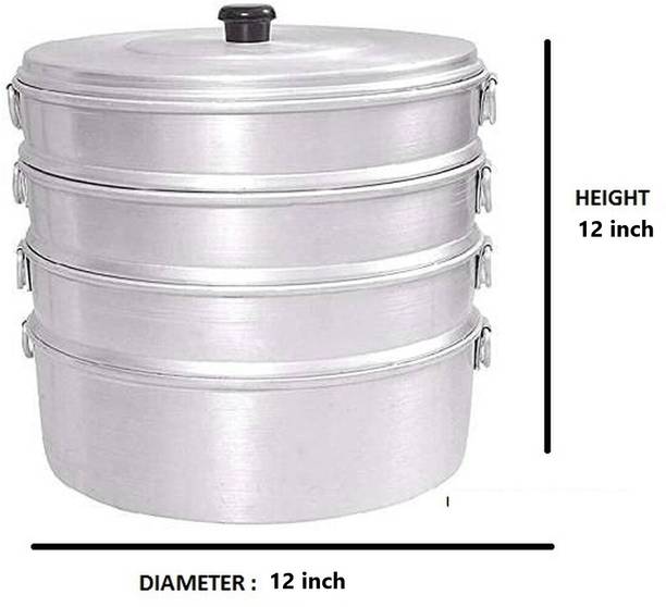 VPSK ALUMINIUM MOMOS STEAMER NO :- 12(Suitable for Home,Hotel, Restaurant & Business) Aluminium Steamer