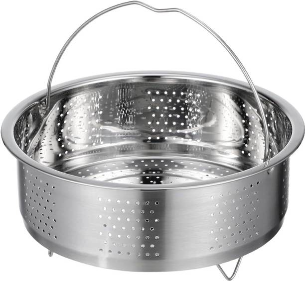 Sanmati Steamer Basket With Handle For Vegetables Fish Seafood Cooking Warmer Kitchen Stainless Steel Steamer