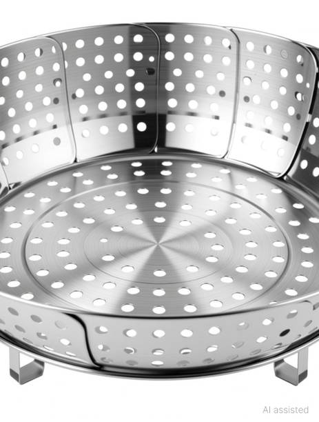 Ladki Vegetable Steamer Basket - Stainless Steel Steamer for Kitchen Stainless Steel Steamer